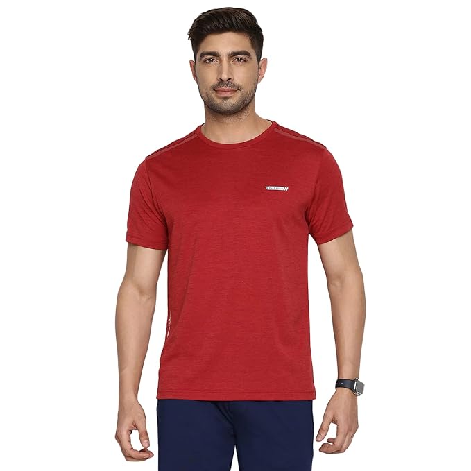 Van Heusen Men’s Running T-Shirt | Regular Fit | Crew Neck | Soft Breathable Mircofiber | Casual Wear | Summer Favorite | Shoulder Bonding |Sports T-Shirt | Style 61005